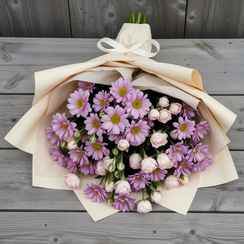 Букет цветов из: Розы и Хризантемы в Верее