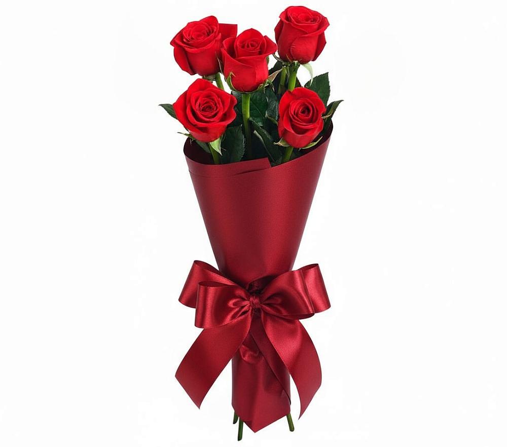 Букет 5 Красных роз Эдлесс Лав в Верее