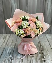 Букет цветов из:  Гвоздики, Розы и Хризантемы в Верее
