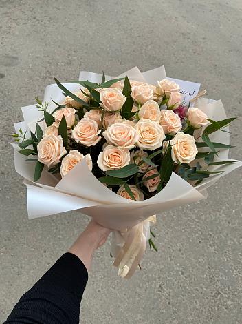 Букет Кремовые розы Латте в Верее