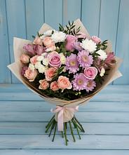 Букет цветов из:  Хризантемы, Розы и Альстромерии #REPLACE_PRED# Верее