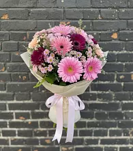 Букет цветов из:  Герберы и Хризантемы в Верее