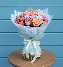 Букет цветов из:  Хризантемы и Розы в Верее