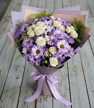 Букет цветов из:  Хризантемы и Розы в Верее