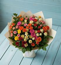 Букет Микс из разноцветных кустовых роз #REPLACE_PRED# Верее